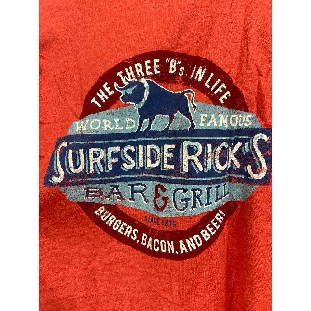 Mens GH Bass & Co Coral Orange Surfer Shirt Surfside Rick's Bar & Grill Sz L - Picture 5 of 5